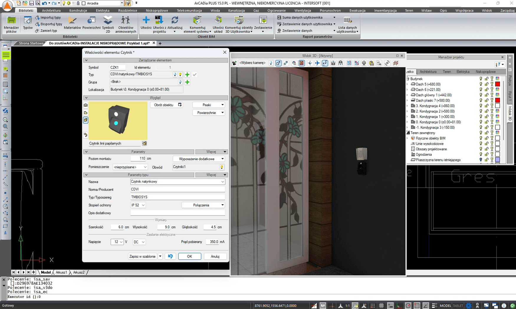 ArCADia-INSTALACJE NISKOPRDOWE 15 | INTERsoft program CAD